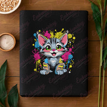 Cat In Splash Of Colors Embroidery Design