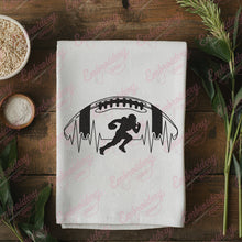 American Football Heartbeat Embroidery Design