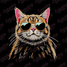 Cat With Sunglasses Embroidery Design