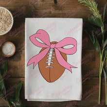 Bow American Football Embroidery Design
