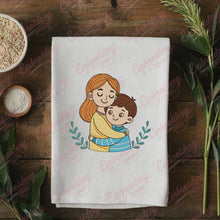 Mother and Child Embroidery Design
