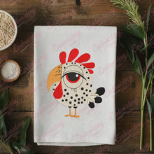Funny Crazy Chicken Embroidery Design