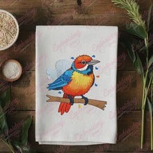 Tropical Bird Drawing Embroidery Design