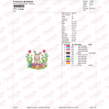 Bunny with Eggs Easter Embroidery Design