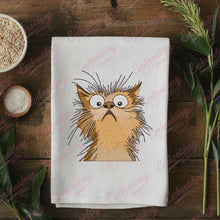 Cat With Startled Expression Embroidery Design