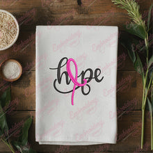 Hope Breast Cancer Ribbon Embroidery Design