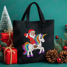 Santa Riding Unicorn Christmas Embroidery Design