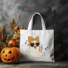 Halloween Cute Ghost Drinking Cocktail Embroidery Design