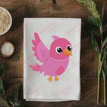 Cute Pink Bird Embroidery Design