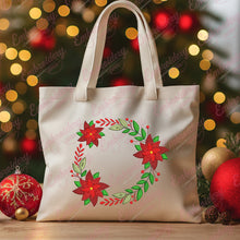 Christmas Flower Wreath Embroidery Design