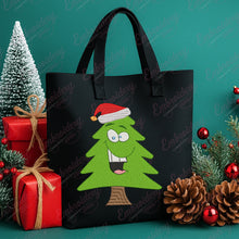 Happy Christmas Tree Embroidery Design