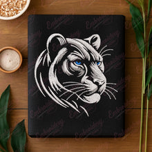 Enigmatic White Panther Embroidery Design