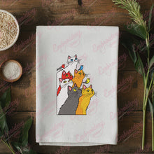 Colorful Cat Squad Embroidery Design