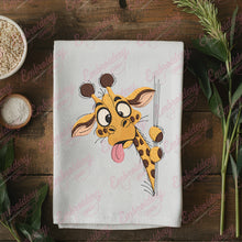 Funny Peeking Giraffe Embroidery Design