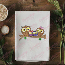 Family Of Owls Machine Embroidery Design