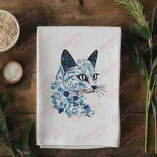Botanical Cat Embroidery Design