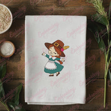 Sweet Pilgrim Girl Thanksgiving Embroidery Design