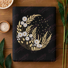 Floral Garden Under Moonlit Night Sky Embroidery Design
