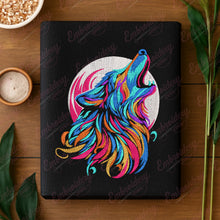 Colorful And Stylized Wolf Embroidery Design