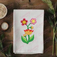 Colorful Flowers Machine Embroidery Design