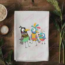 Crazy Colorful Birds Embroidery Design