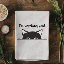 I'm Watching You Funny Cat Embroidery Design