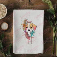 Jack Russell Terrier Dog Peeking Out Embroidery Design