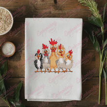 Funny Roosters Embroidery Design