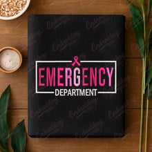 Emergency Room Nurse Breast Cancer Embroidery Design