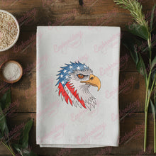 American Eagle With Flag Embroidery Design