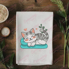Cute Sleeping Cat Embroidery Design