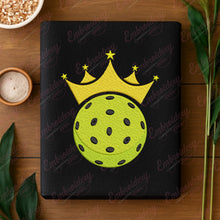 Pickleball With Crown Embroidery Design
