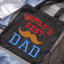 Worlds Best Dad Fathers Day Embroidery Design