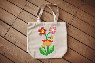 Colorful Flowers Machine Embroidery Design