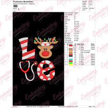 Christmas Nurse Love Embroidery Design