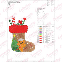 Christmas Sock And Gingerbread Embroidery Design