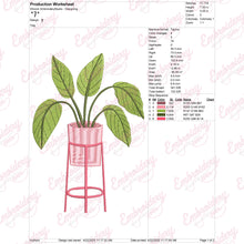 House Plant Embroidery Design