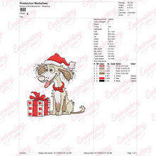 Dog Christmas Wish Embroidery Design