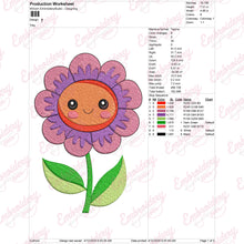 Happy Flower Embroidery Design