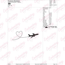 Flying Airplane Embroidery Design