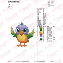 Cute Bird Embroidery Design