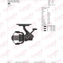 Fishing Reel Embroidery Design
