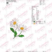 Elegant Daisy Flower Embroidery Design