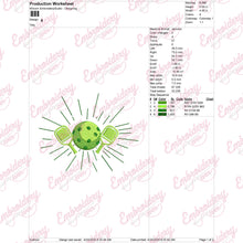 Funny Pickleball Embroidery Design