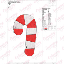 Christmas Candy Cane Embroidery Art
