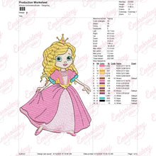 Designs Princess Embroidery Design