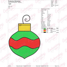 Christmas Bulb Ornament Embroidery Design