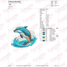 Cartoon Sea Dolphin Embroidery Fun and Easy Stitch Design