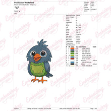 Funny Bird Machine Embroidery Design
