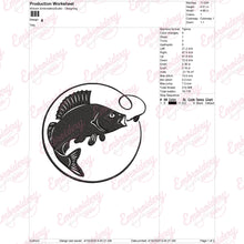 Fishing Embroidery Design